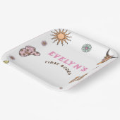 First Rodeo Western Cowboy Boho Birthday Pappteller (Gewinkelt)