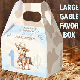 First Rodeo Western Cowboy Boy Large Favor Box Geschenkschachtel