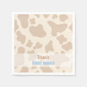 First Rodeo Western Cowboy Cow Printname Napkins Serviette (Vorderseite)