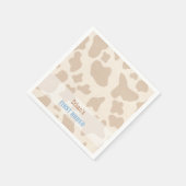 First Rodeo Western Cowboy Cow Printname Napkins Serviette (Ecke)