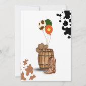 First Rodeo Western Cowboy First Birthday Einladung (Rückseite)