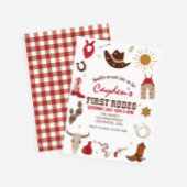 First Rodeo Western Cowboy First Birthday Einladung