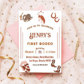 First Rodeo Western Cowboy First Birthday Einladung