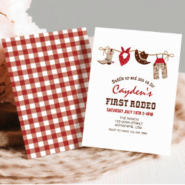 First Rodeo Western Cowboy First Birthday Einladung