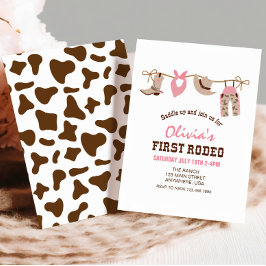 First Rodeo Western Cowboy First Birthday Einladung