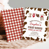 First Rodeo Western Cowboy First Birthday Invitati Einladung