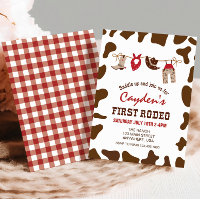 First Rodeo Western Cowboy First Birthday Invitati