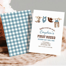 First Rodeo Western Cowboy First Birthday Invitati Einladung