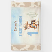 First Rodeo Western Cowboy Horse Birthday Boy Banner (Vertikal)