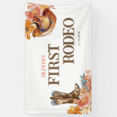 First Rodeo Western Girl 1. Geburtstag Banner (Vertikal)