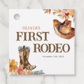 First Rodeo Western Girl 1. Geburtstag Geschenkanhänger (Vorderseite)