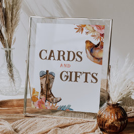 First Rodeo Western Girl Cards und Gifts Zeichen Poster