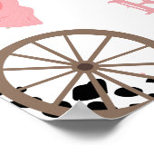 First Rodeo Western Girl First Birthday Willkommen Poster (Ecke)