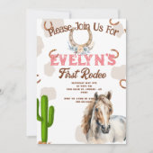 First Rodeo Western Horseshoe Pattern Dankeskarte (Vorderseite)