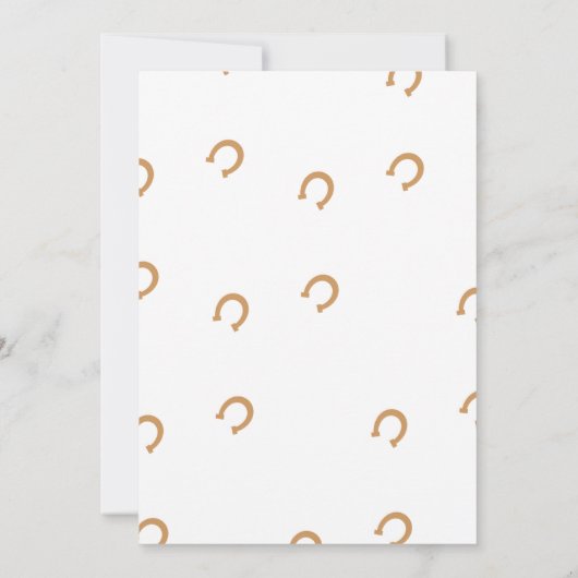 First Rodeo Western Horseshoe Pattern Einladung (Rückseite)