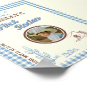 First Rodeo Wild West 1st Birthday Welcome Poster (Ecke)