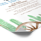 First Rodeo Wild West Baby Cow Time Capsule Sign Poster (Ecke)