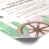 First Rodeo Wild West Boho Time Capsule Sign Poster (Ecke)