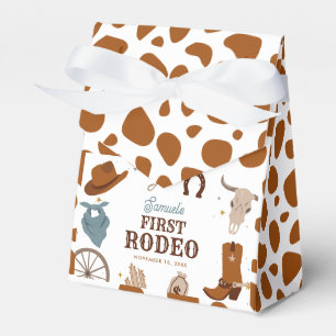First Rodeo Wild West Boy Erster Geburtstag Brown Geschenkschachtel