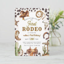 First Rodeo Wild West Cowboy Birthday