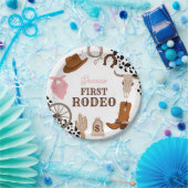 First Rodeo Wild West Cowgirl First Birthday Pappteller (Party)