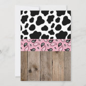 First Rodeo Wild West Cowgirl Pink Girl Birthday Einladung (Rückseite)