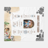 First Rodeo Wild West Photo Milestone  Fleecedecke (Vorderseite (Horizontal))