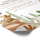 First Rodeo Wild West Rustic Time Capsule Sign Poster (Ecke)