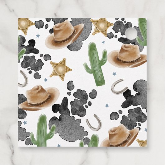 First Rodeo Wild West Thank You Geschenkanhänger (Rückseite)