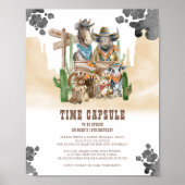 First Rodeo Wild West Time Capsule Sign Poster (Vorne)