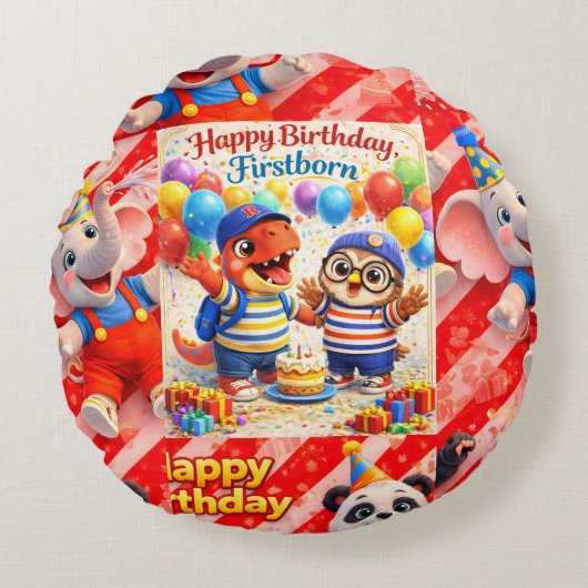 First round character cushion de rundes kissen (Vorderseite)