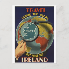 First See Ireland Travel Poster Postcard Postkarte