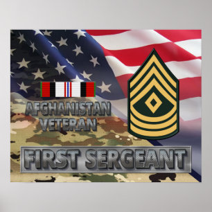 First Sergeant Afghanistan Campaign Ribbon Poster