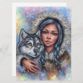 First Snow Art Card Husky Bester Freund (Vorne/Hinten)