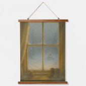 First Snow – Magic Beyond the Glass Wandteppich Mit Holzrahmen (Vorderseite)