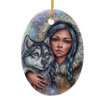 First Snow Ornament Husky Der beste Freund Winter