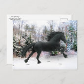 "First Snow Run" Postkarte (Vorne/Hinten)