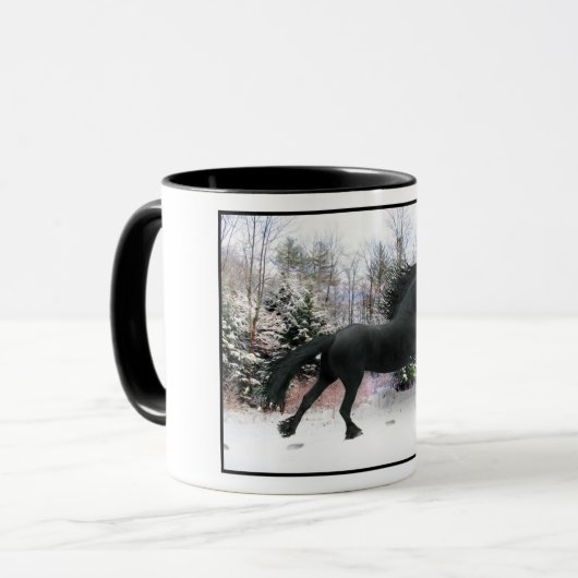 "First Snow Run" Tasse (Vorderseite Links)