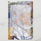 First Snow Winter Tarnung Style Briefpapier (Vorderseite)