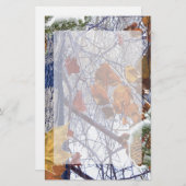 First Snow Winter Tarnung Style Briefpapier (Vorne/Hinten)