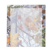 First Snow Winter Tarnung Style Notizblock (Vorderseite)