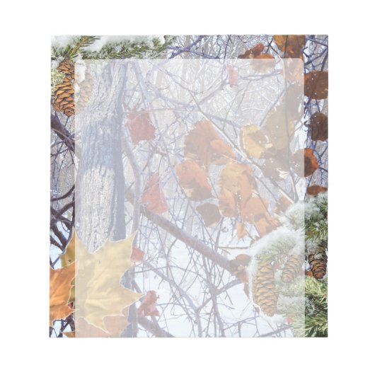 First Snow Winter Tarnung Style Notizblock (Vorderseite)