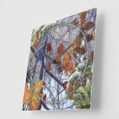 First Snow Winter Tarnung Style Quadratische Wanduhr (Winkel)