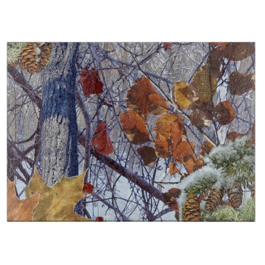 First Snow Winter Tarnung Style Schneidebrett (Vorderseite)