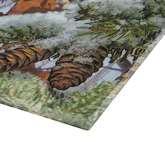 First Snow Winter Tarnung Style Schneidebrett (Ecke)