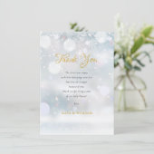 First Snowflakes Baby Dusche Danke Gedicht (Stehend Vorderseite)