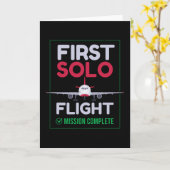 First Solo Flight Airplane First Flight Karte (Gelbe Blume)