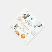 First Space Adventure Boy Birthday Napkins Serviette (Ecke)