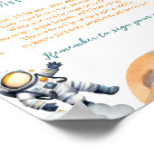 First Space Adventure Boy Birthday Time Kapsel Poster (Ecke)