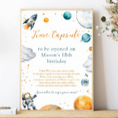 First Space Adventure Boy Birthday Time Kapsel Poster